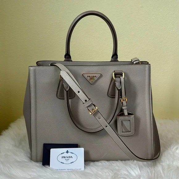 💯Authentic PRADA Saffiano Leather Medium Top Handle Tote Bag🍀 - Picture 11 of 17